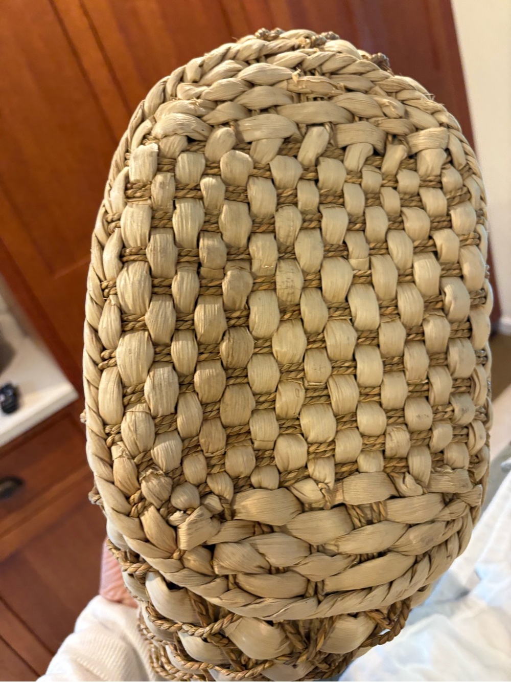 My kate spade woven large straw tote in cream and tan dust bag - Picture 4 of 7